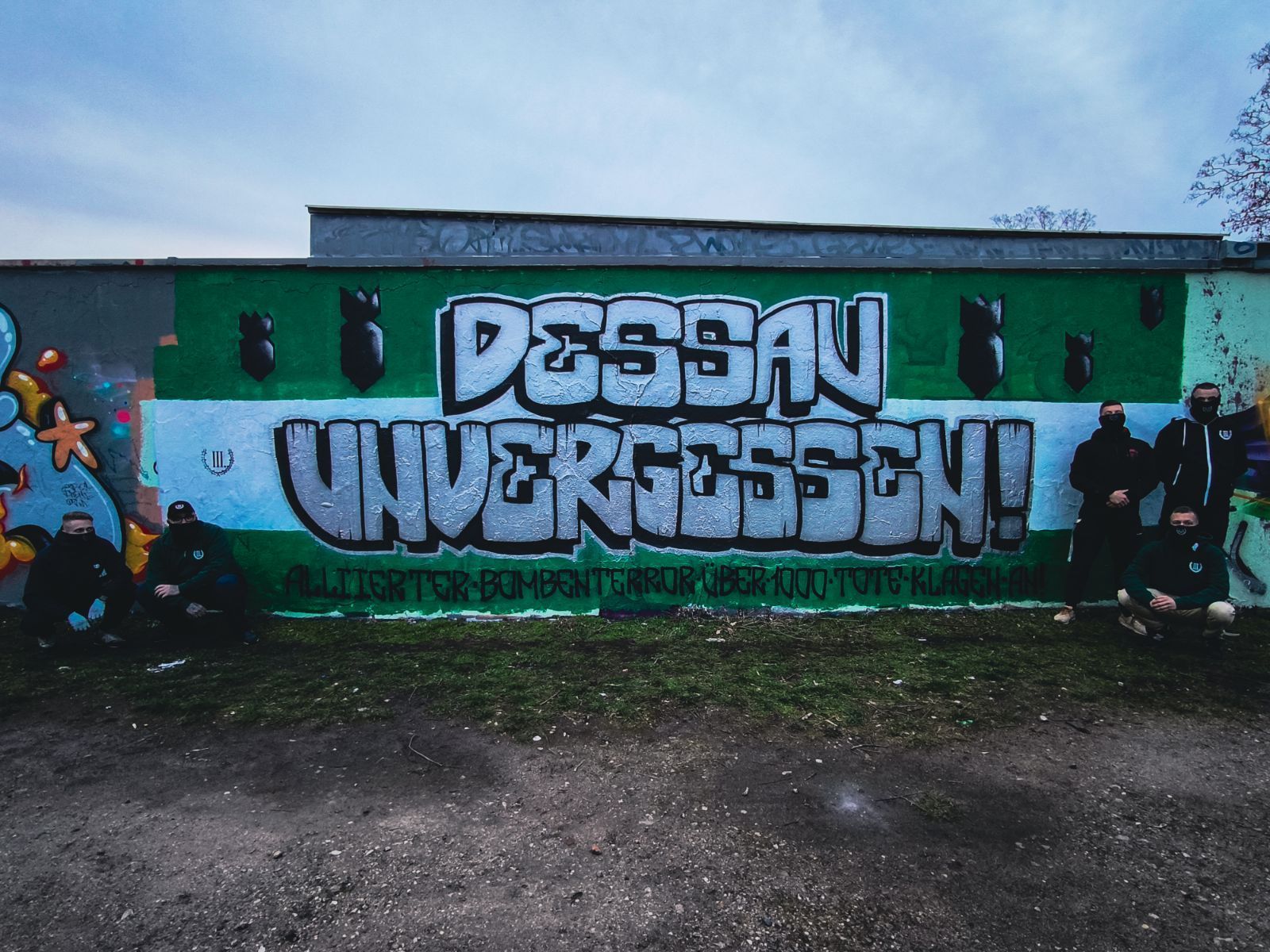 Dessau: Wandbild erinnert an die Bombentoten